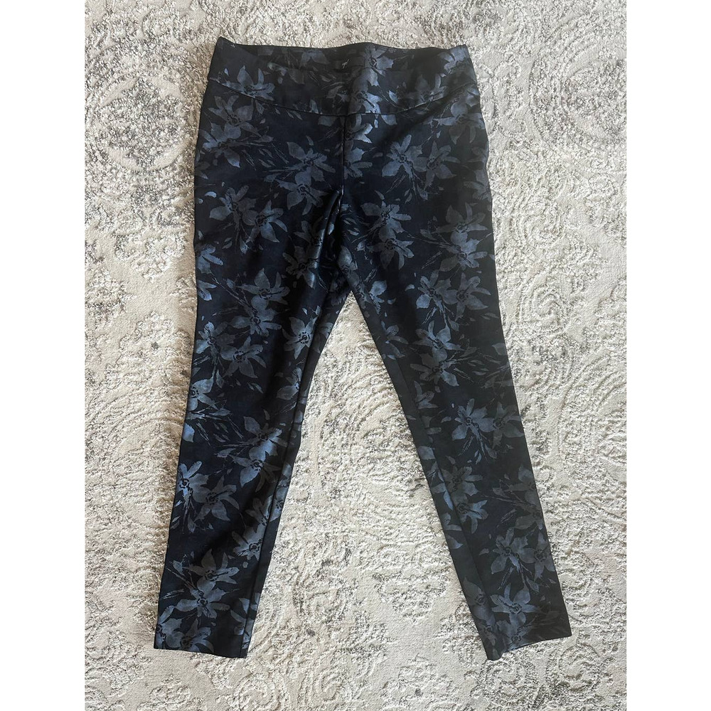 Up! Women's Floral Flash Luxury Collection Pull On Stretch Pants Sz 16